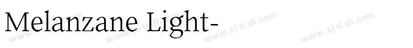 Melanzane Light字体转换